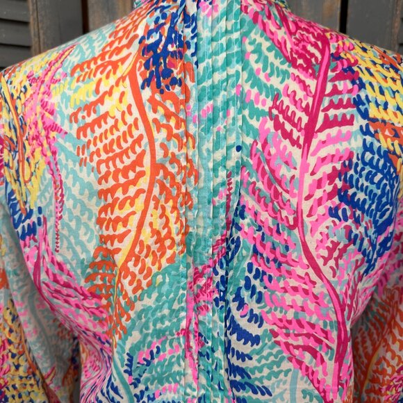 Lilly Pulitzer Sarasota Beaded Tunic Top Electric Feel Cameo Sz S - Picture 14 of 16